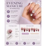 Wine‑Red Ombre French Pearl Rhinestone Long Tapered Coffin Press‑On Nails, Retro Luxury False Nails for Party